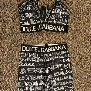 Dolce & Gabbana Black and White Leggings